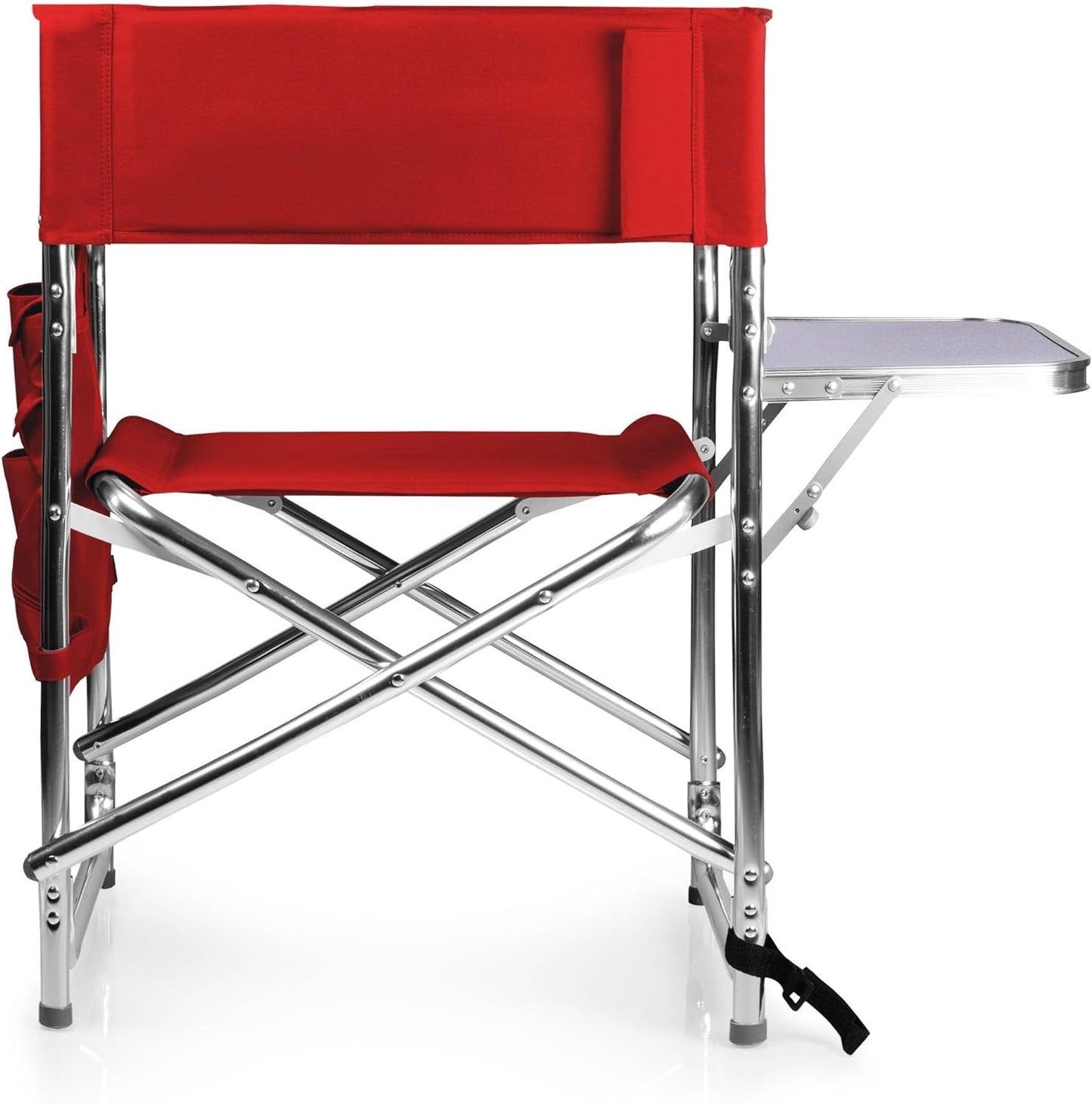 Sports Chair with Side Table, Camping Chair, Beach Chair, Camp Chair for Adults (Red)