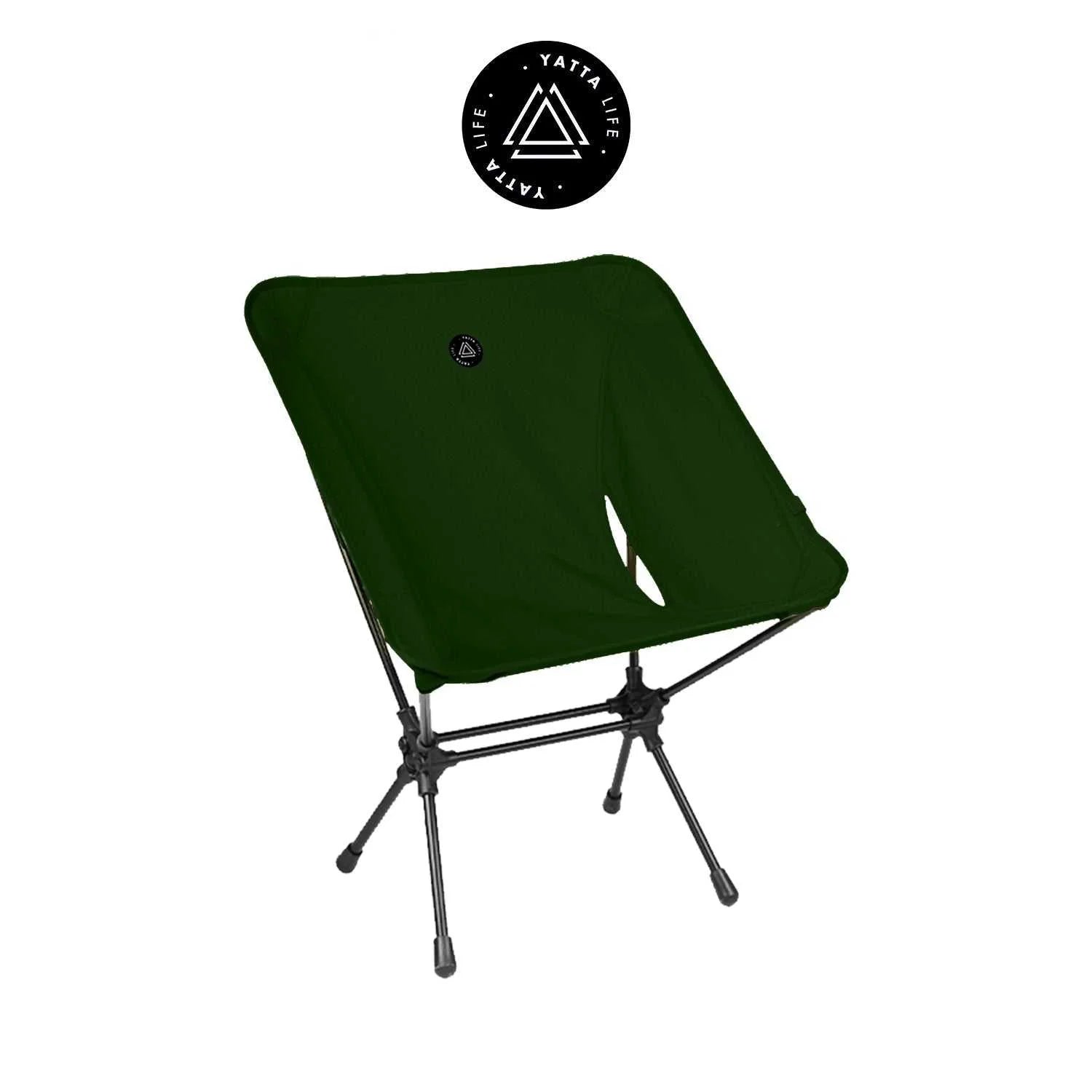 Low Back Ultralight Folding Camping Chairs with Storage Pouch - Black